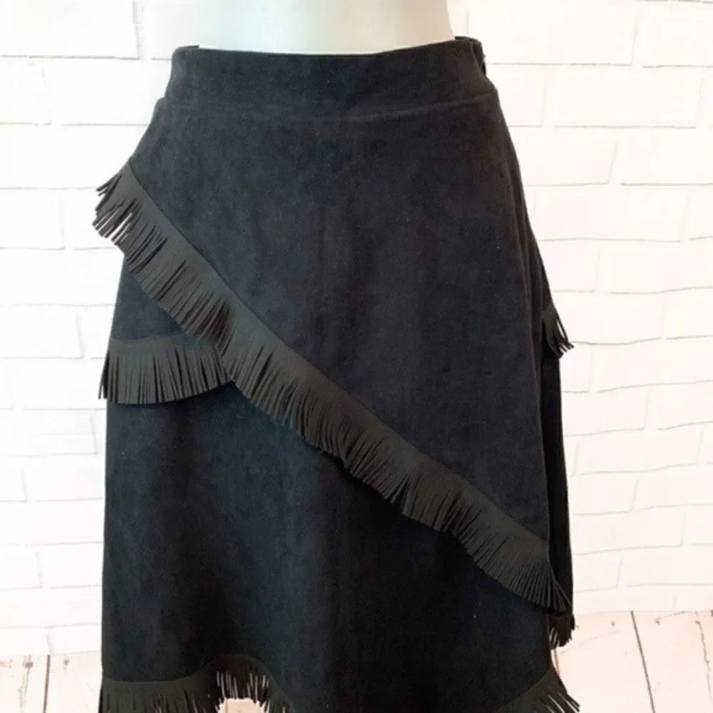 2 for $30 ANTHROPOLOGIE Moon River Asymmetric Fringe Skirt